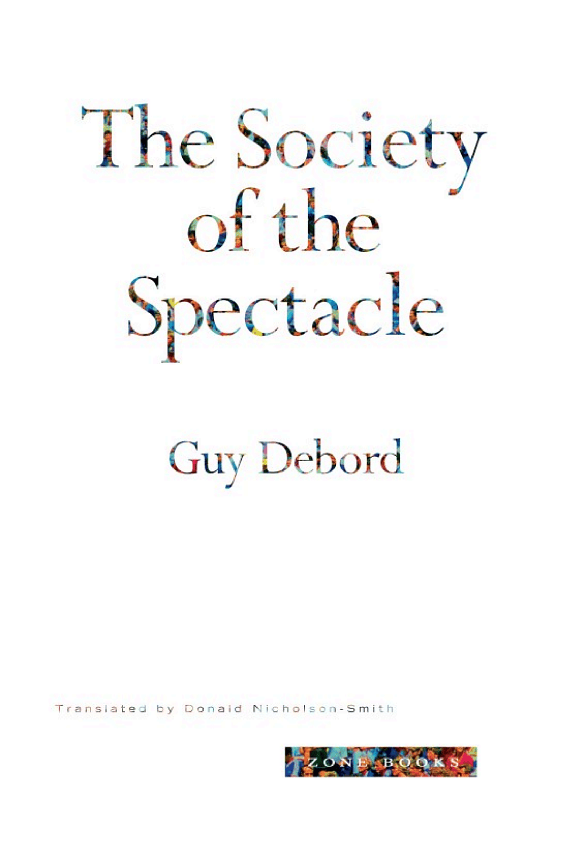Society Of The Spectacle cover